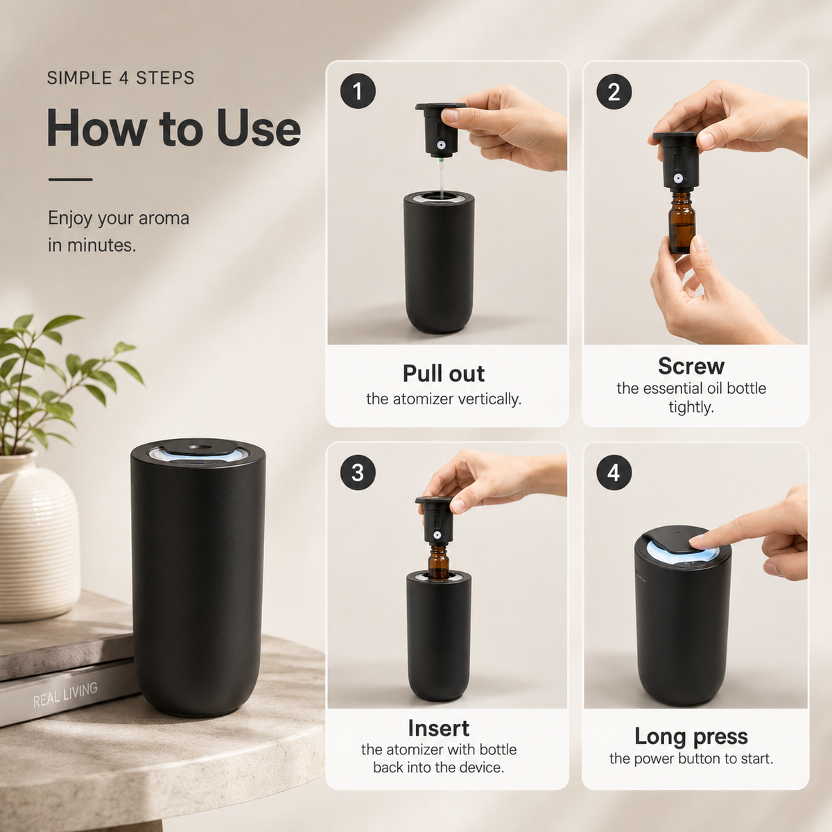 2-in-1 Luxury Aroma Diffuser