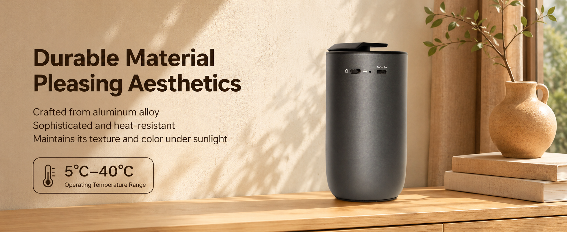 Durable aluminium alloy waterless aroma diffuser