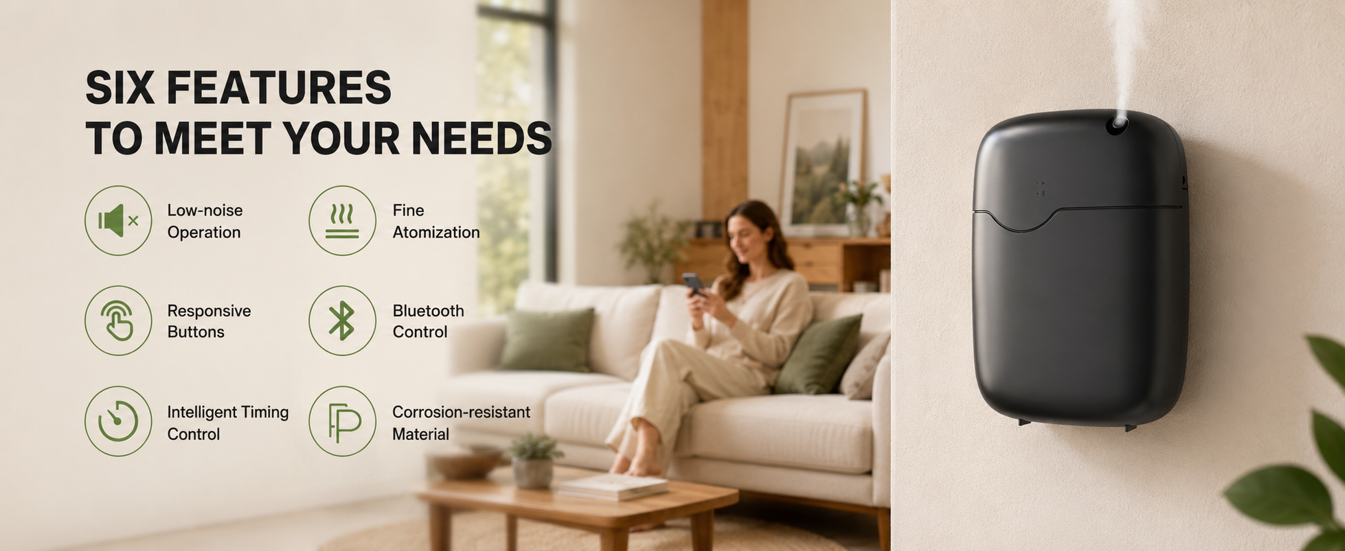Six key features of the smart waterless aroma diffuser